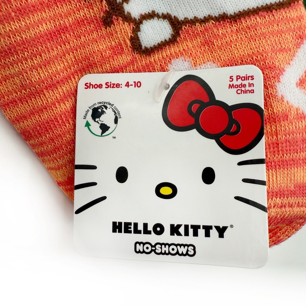 Hello Kitty Womens No Show Socks Sanrio Cartoon Sushi Pastel Cute Gift 5 Pairs - Picture 2 of 8